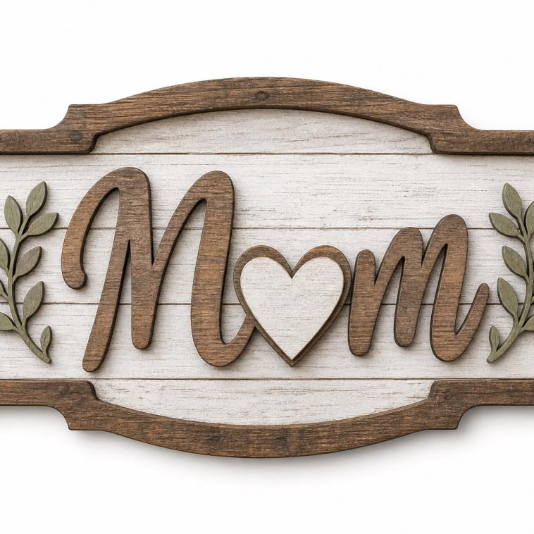 Mom's Name Wooden Sign